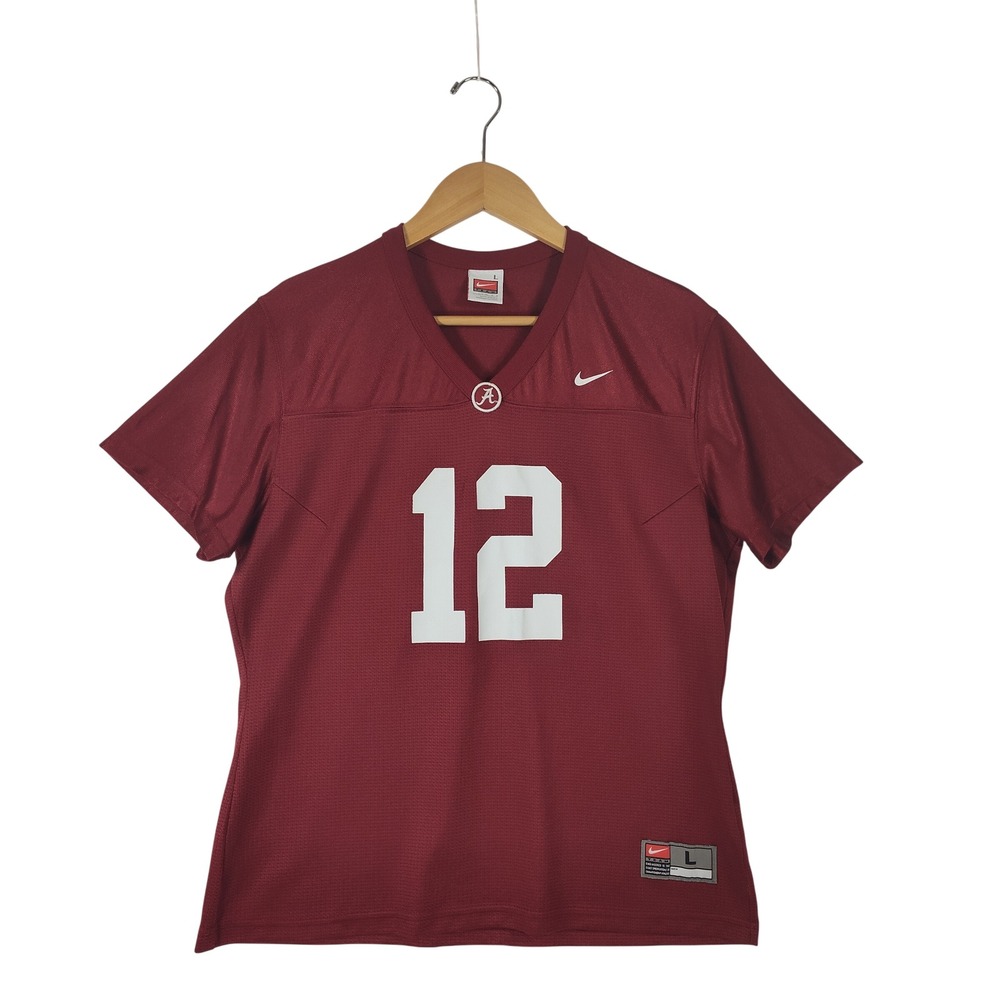 Nike Alabama Crimson Tide Jersey Womens Large Red 12 Football Top